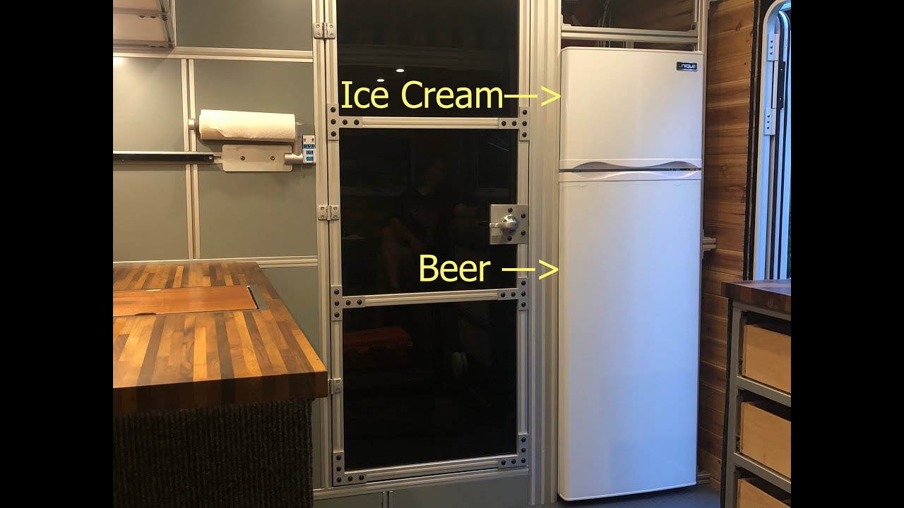Full size DC refrigerator in an LMTV conversion