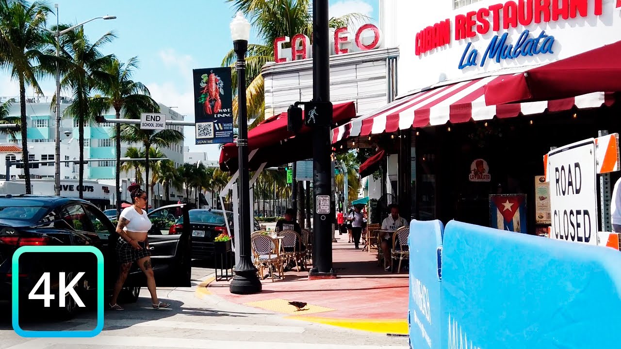 【4K】Washington Avenue Walk |  USA 🇺🇸 Florida, Miami Beach in 4K