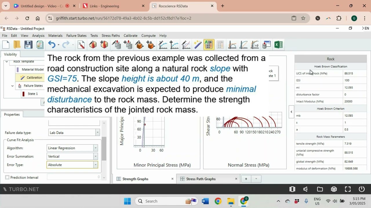 Estimating the Rock Mass Strength based on Triaxial Test Data and Geological Strength Index