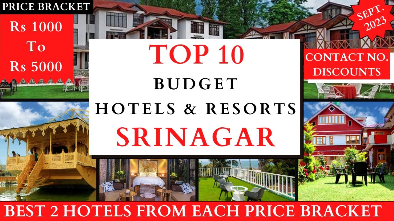TOP 10 Best Budget Resorts In SRINAGAR 2023 | Near DAL LAKE | Rs 1000 To 5000 | Hotels