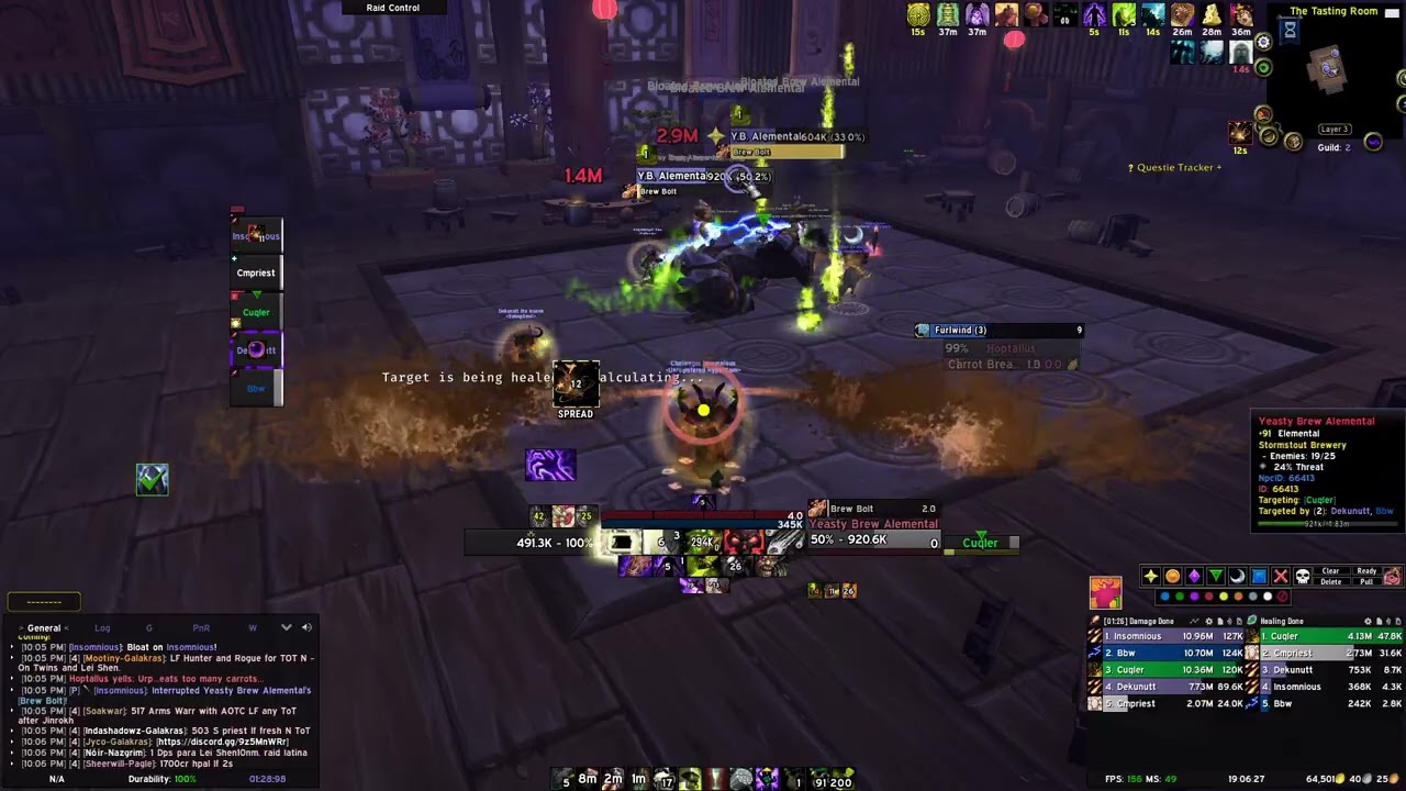 Stormstout Brewery 5:36 Challenge Mode MoP Classic  Season 2 [Warlock PoV]