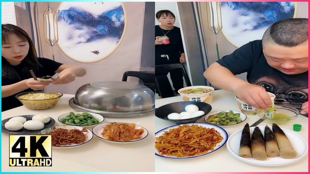 🤣 爆笑夫婦の楽しい食事 ASMR _ ASMR FOOD 🍜🍝🍜🥓🥢🍗