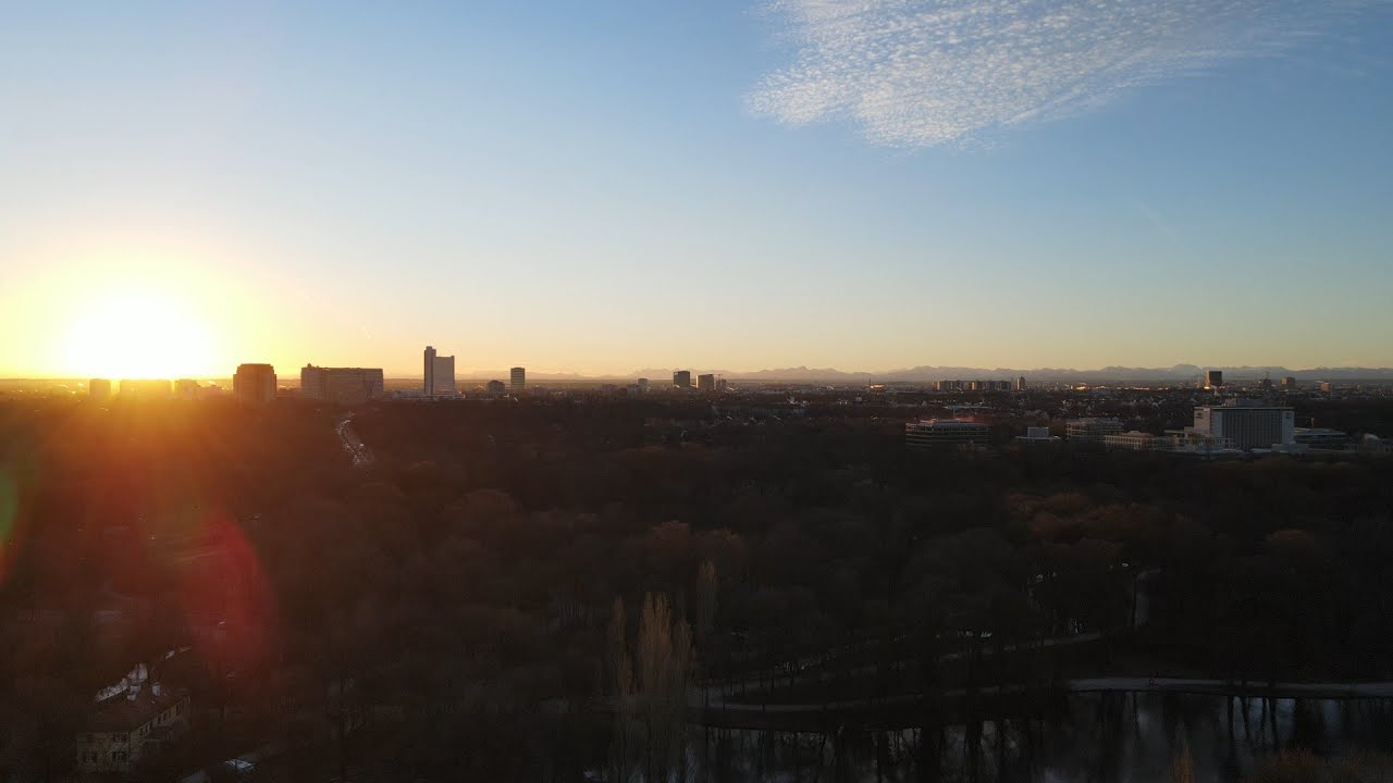 Sonnenaufgang München Englischer Garten