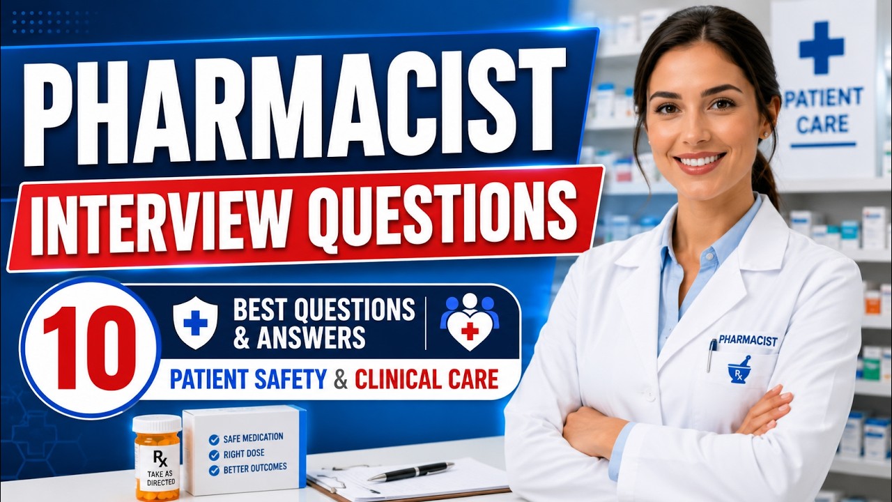 10 Best Pharmacist Interview Questions and Answers | Patient Safety & Clinical Care