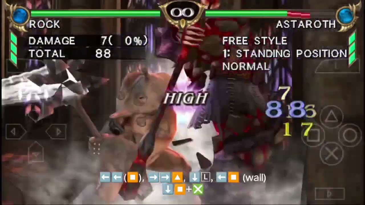ROCK combo guide Soul Calibur - Broken Destiny