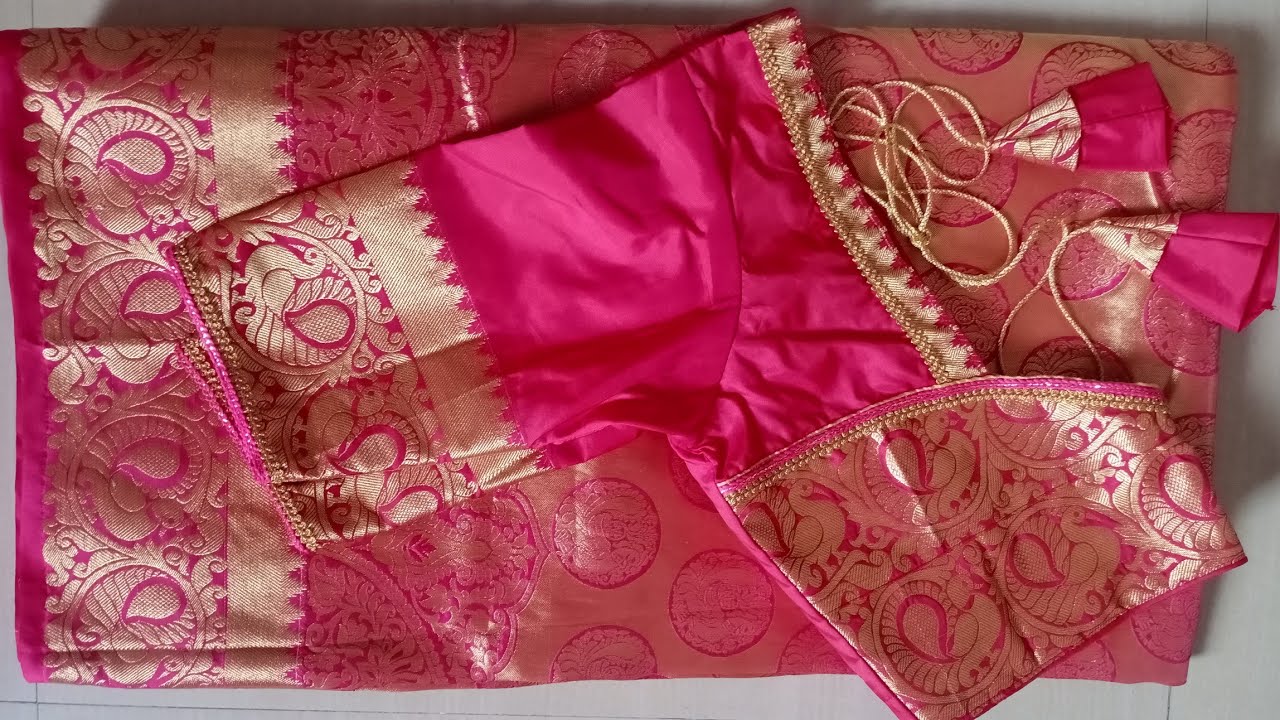 Very easy and beautiful paithani blouse back neck design /cutting and stitching /blouse Designs /