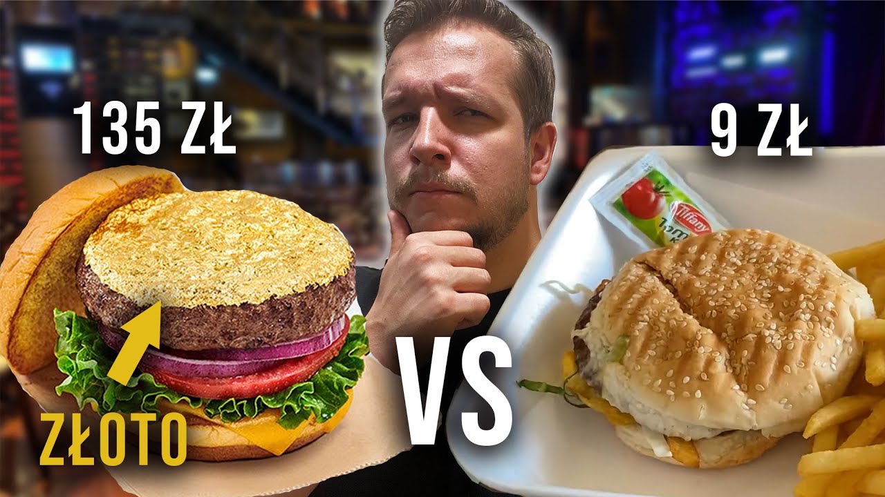 NAJTAŃSZY VS NAJDROŻSZY BURGER - kotlet z 24 karatowym złotem!