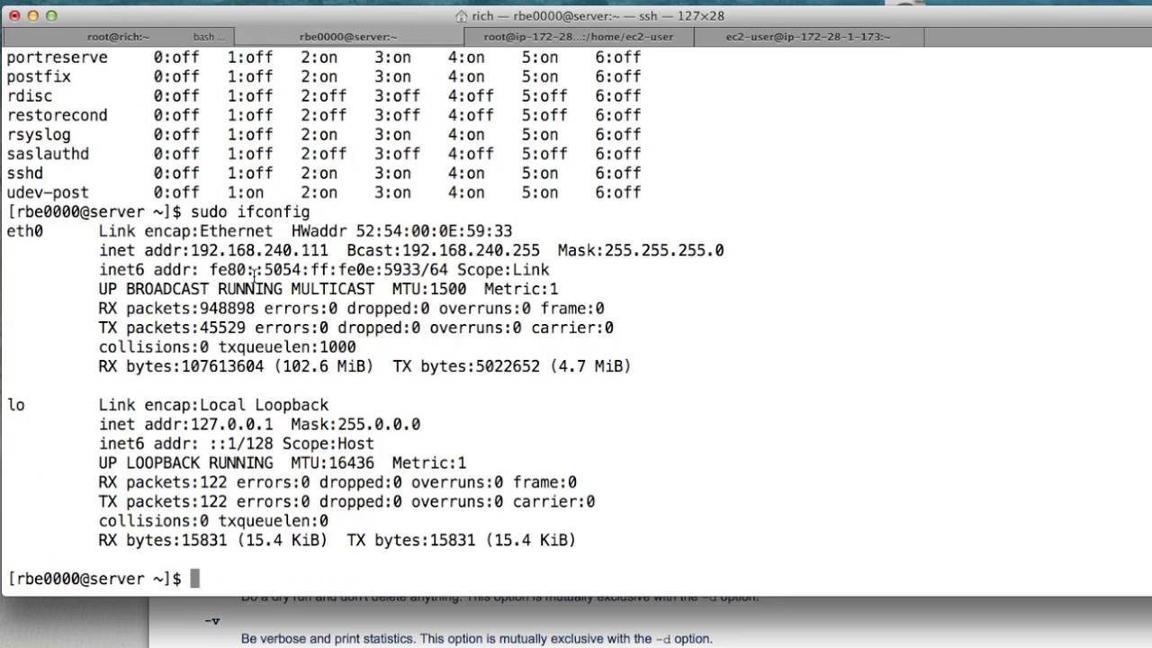 Linux: making apache start at boot and disabling unnecessary services