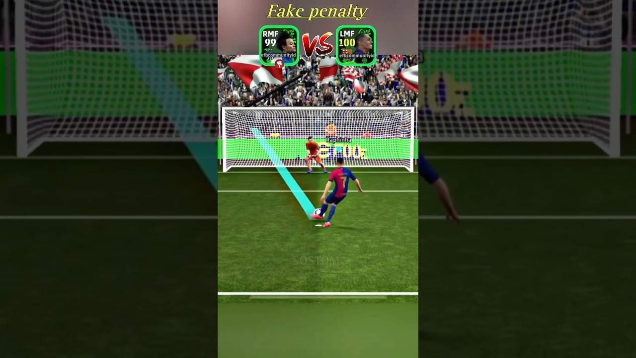 Takefusa kubo vs Raphinha Fake penalty challenge🫀💖#efootball #pesreview #pesofficial