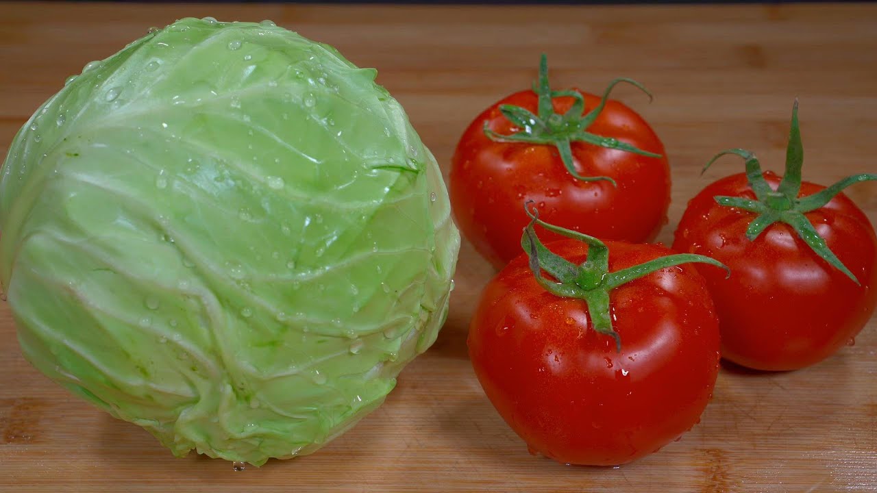 包菜和西红柿是绝配，教你一个神仙吃法，我家孩子三天两头就要吃，太过瘾了#like #cooking #recipe #delicious