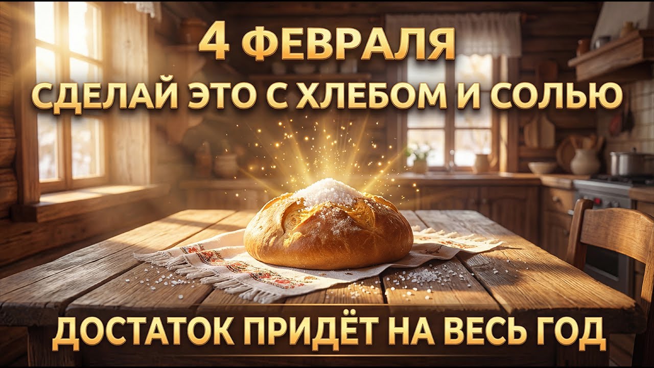 4 ФЕВРАЛЯ: Сделай это с хлебом и солью — достаток поселится в доме на год