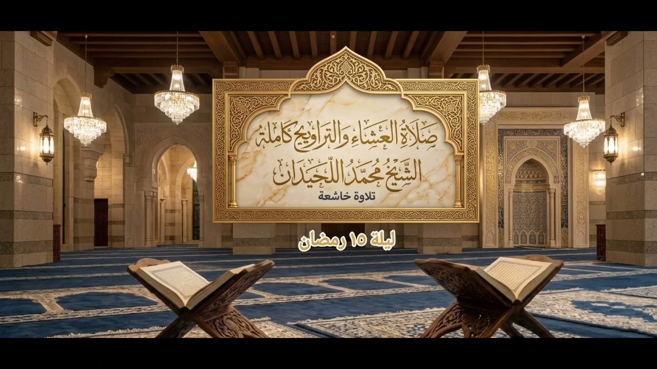 صلاة العشاء والتراويح كاملة/ الشيخ محمد اللحيدان ليلة ١٥ رمضان ١٤٤٧