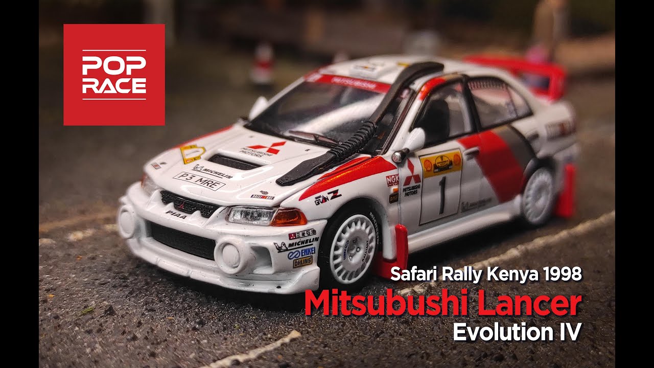 Legenda Rally Dunia! Mitsubishi Lancer Evo IV Safari Rally Kenya 1998 | Diecast POP RACE 1:64 Review