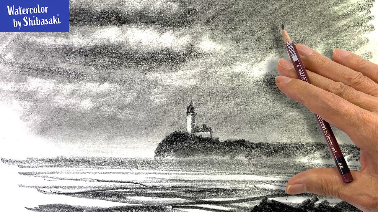 [Eng sub] How to draw the Ocean - Easy Drawing | Step by Step with pencil sketch #StayHome #WithMe