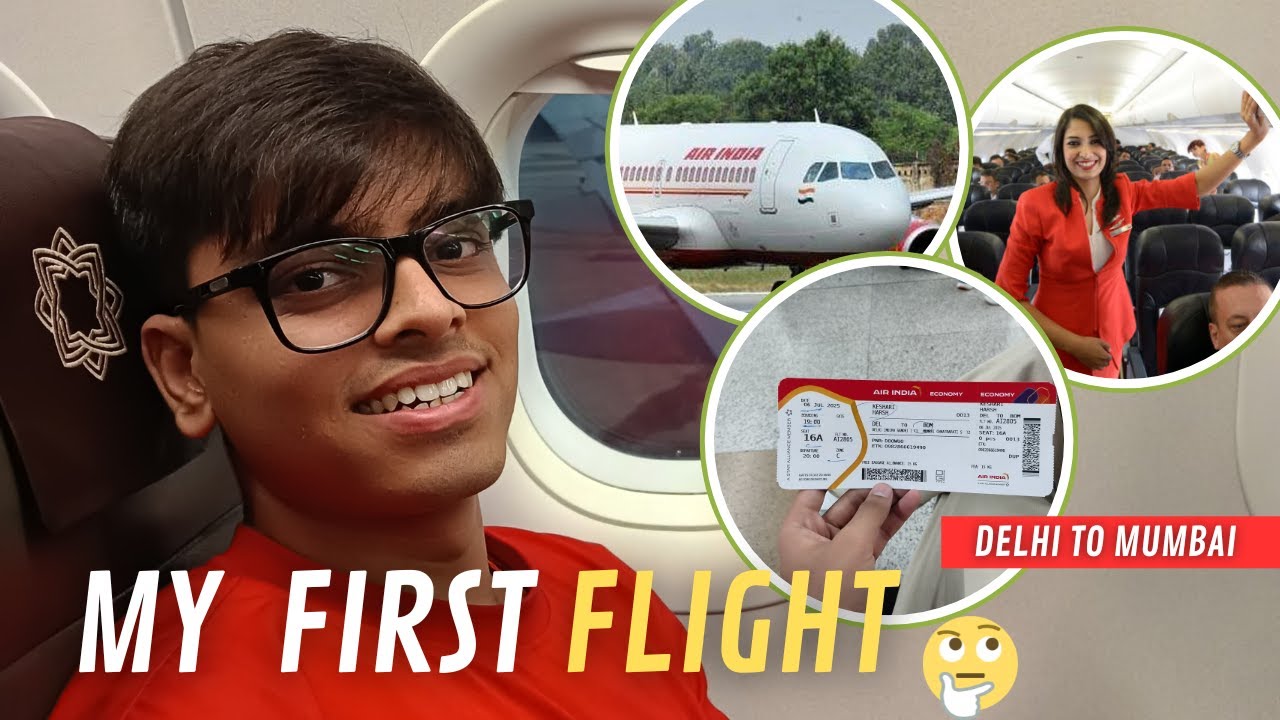 MY FIRST FLIGHT DELHI TO MUMBAI 🤯