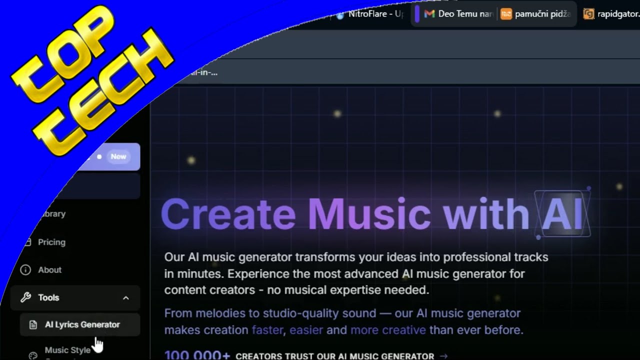 Настройки генератора искусственного интеллекта EasyMusic