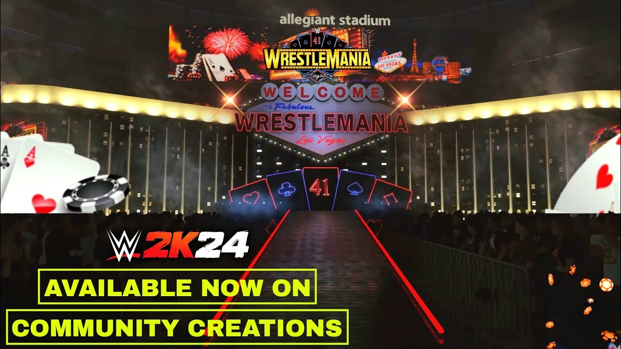 WRESTLEMANIA 41 ARENA w/ ENTRANCES | WWE2K24 NEW COMMUNITY CREATIONS