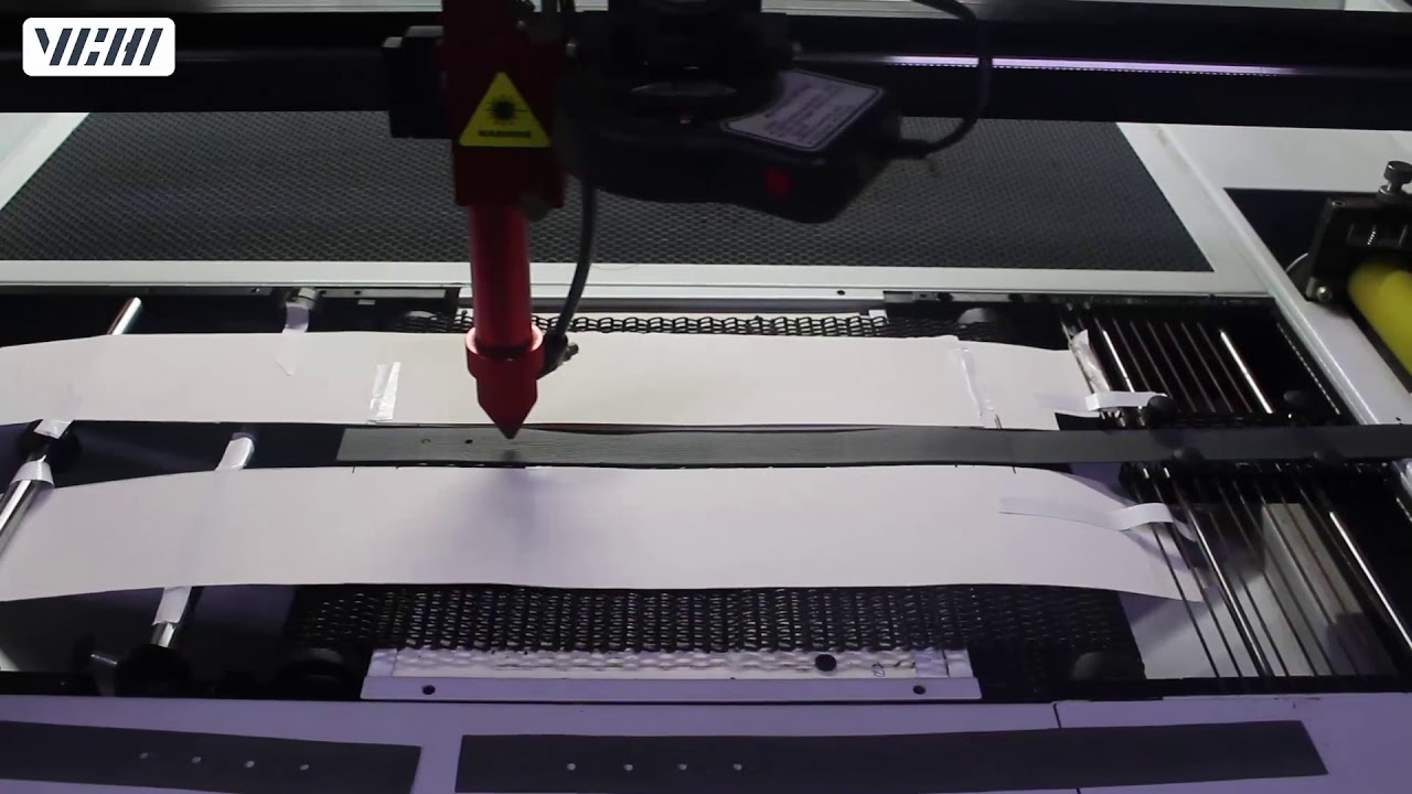 Ribbon label laser cutting machine with auto feeding![FB02CCD]
