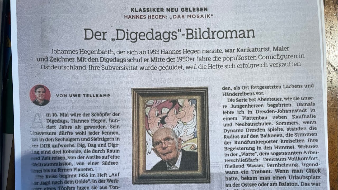 „Digedags“-Bildroman von Schriftsteller Uwe Tellkamp zum MOSAIK von Hannes Hegen,bei Tichys Einblick
