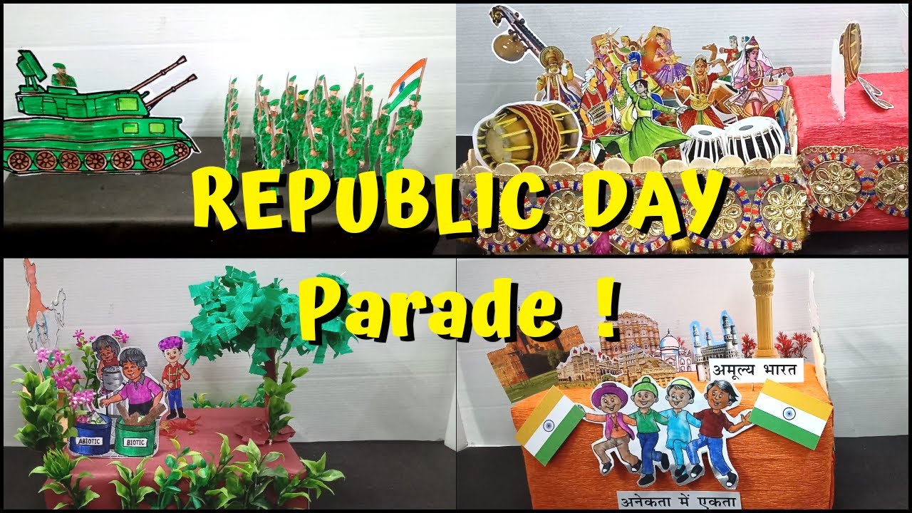 Easy Republic Day Celebration Parade Jhanki Crafts Ideas & Model Making at Home