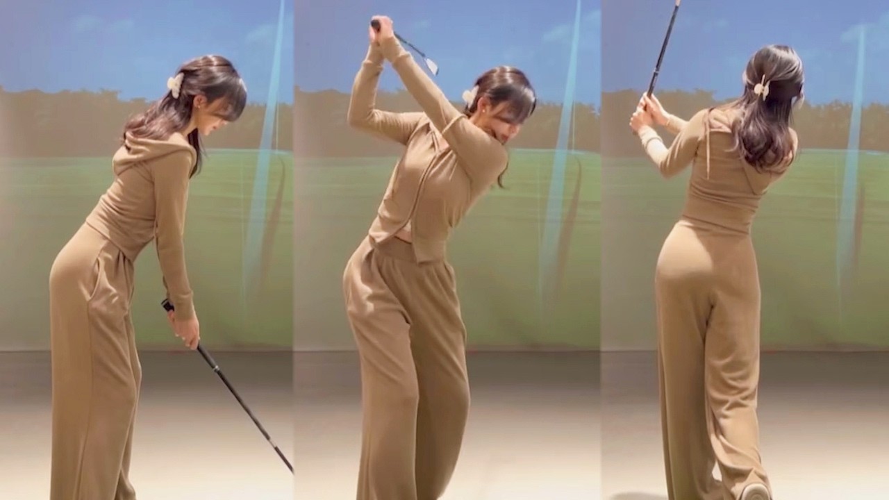 스윙 너무 이쁜 KLPGA 김지후 프로의 골프스윙!