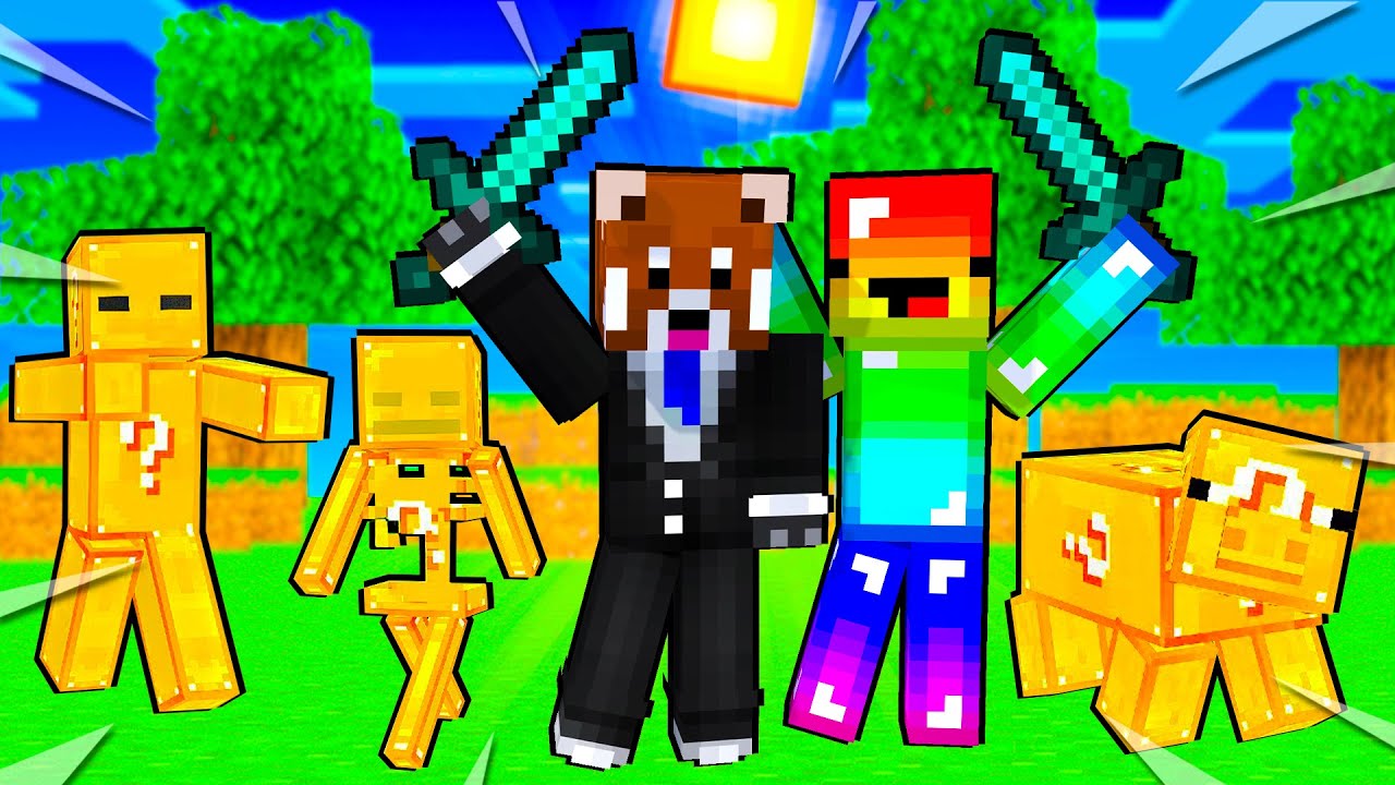 Toti MOBII sunt LUCKYBLOCK pe Minecraft cu @Nocivanu