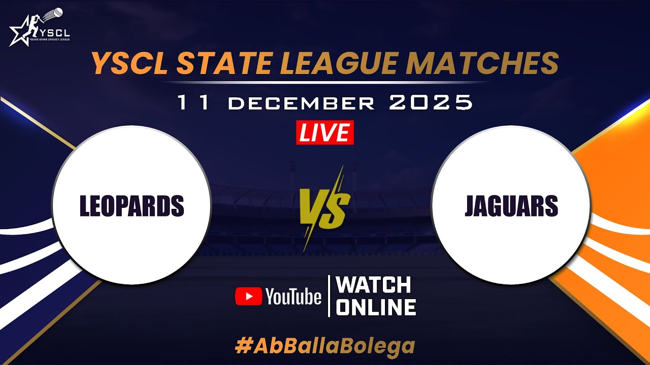 YSCL2025 Live: Above 23 ! Jaguars vs Leopards- Trial Matches
