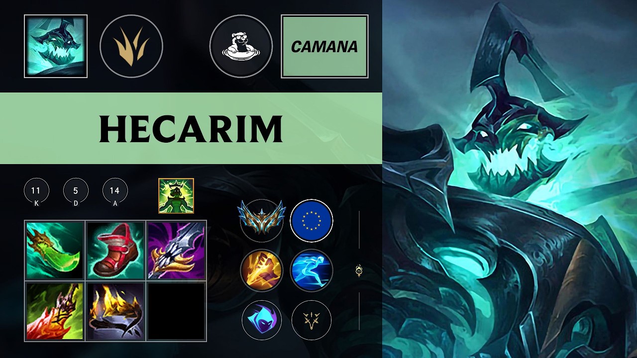 (OTS Camana) Hecarim Jungle vs Riven - EUW Challenger Patch 26.10