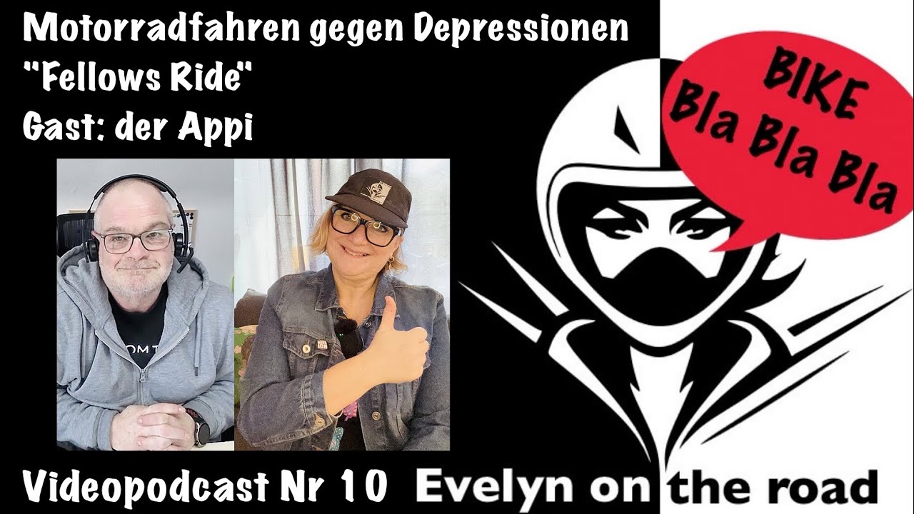 Motorradfahren gegen Depressionen - Fellows Ride - Gast: der Appi - Videopodcast Nr 10