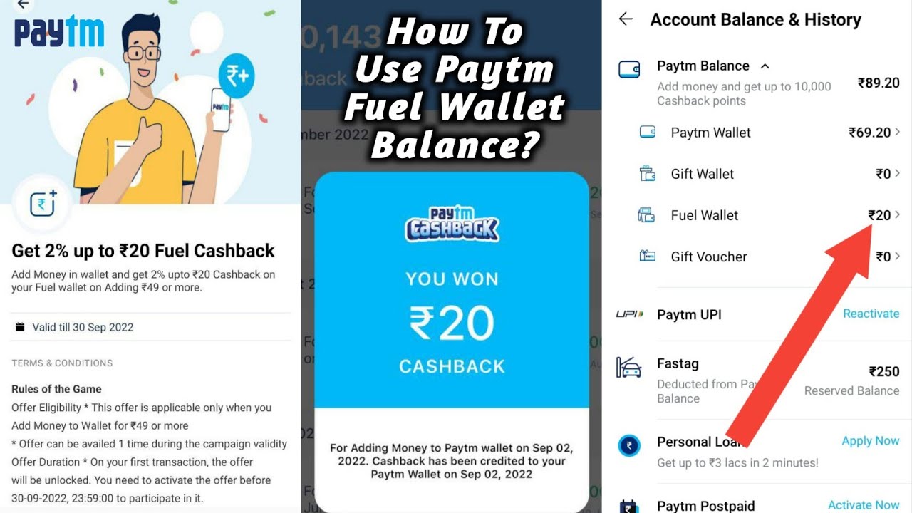 Paytm ₹20 Fuel Cashback Offer || How To Use Paytm Fuel Wallet Balance || Paytm New Cashback Offer