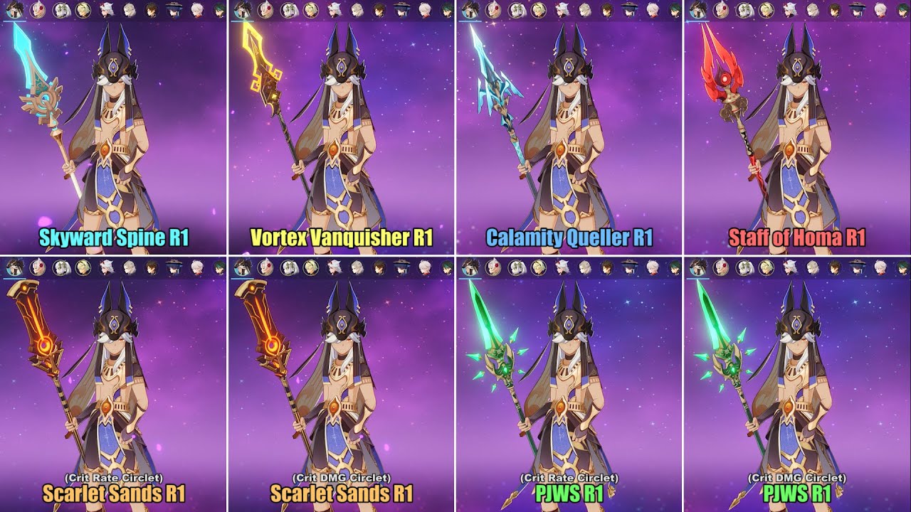 CYNO: Weapons Comparison [5 Star Only] | Genshin Impact