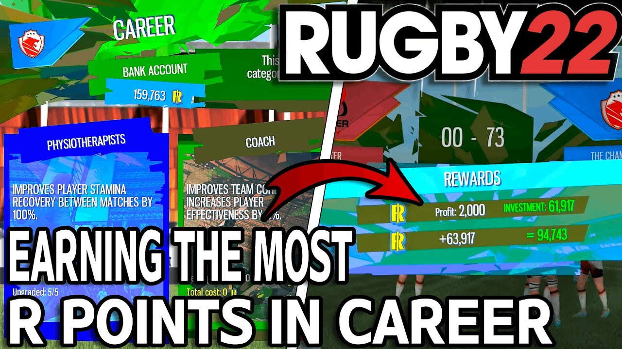 How To Earn The MOST R POINTS in RUGBY 22 Fast - Career Mode Gameplay and Commentary Easy Tutorial