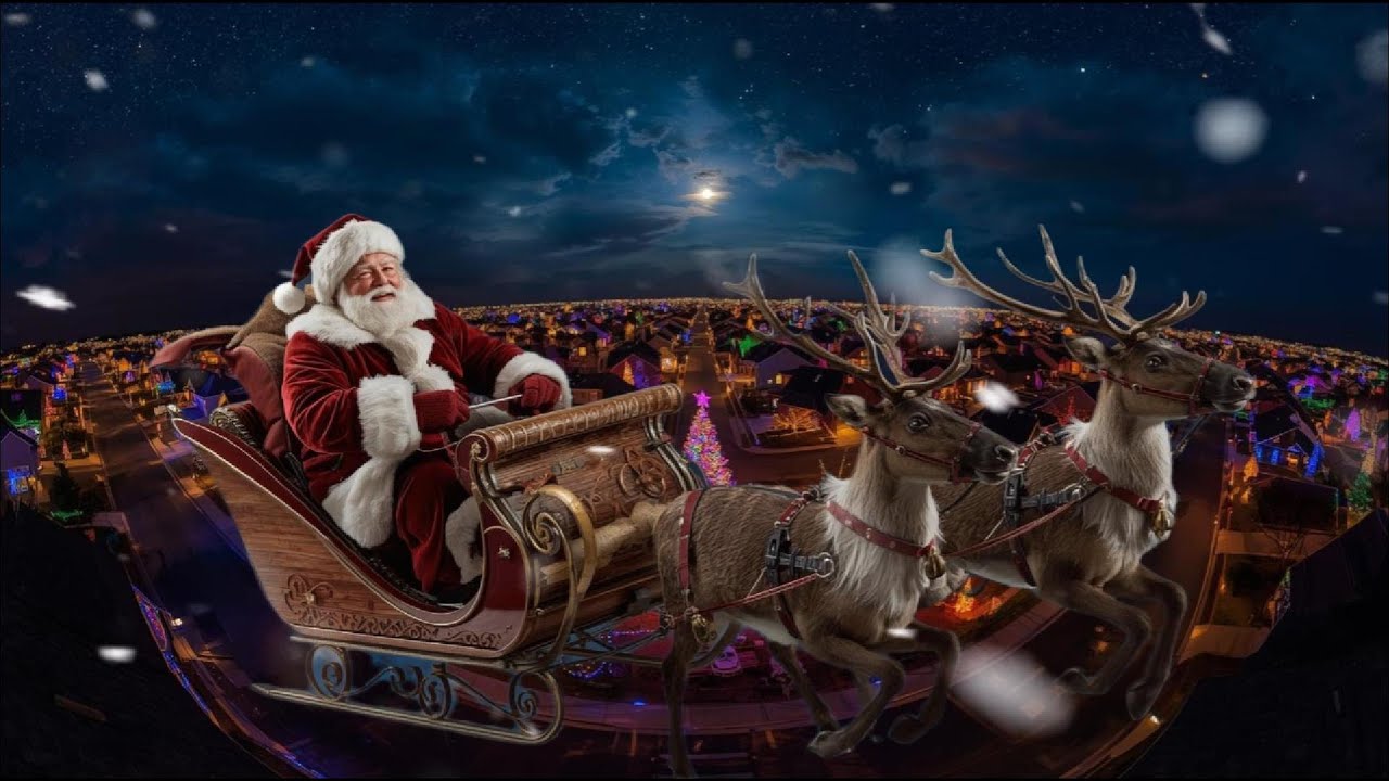 Midnight Magic: Santa's Sleigh Bells Over the Rooftops