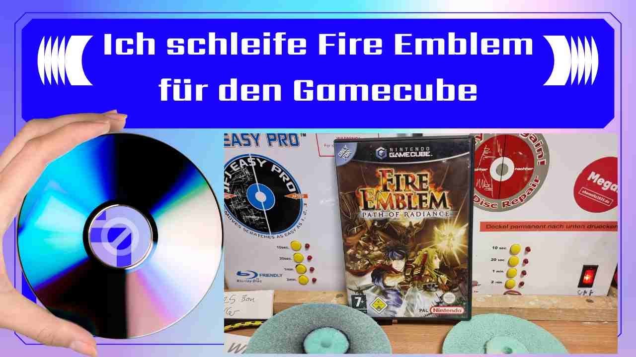 Ich schleife Fire Emblem für den Gamecube im Powergames Chemnitz
