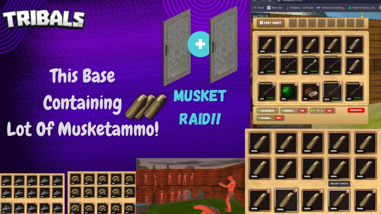Tribals.io Epic Raid Loot! Scoring Big with Musket Ammos - Must Watch!