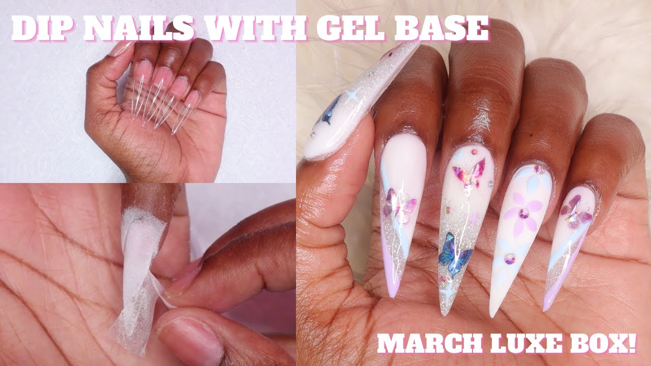 Dip Nails Using Gel Base Coat | Your Nail Lab March Luxe Box
