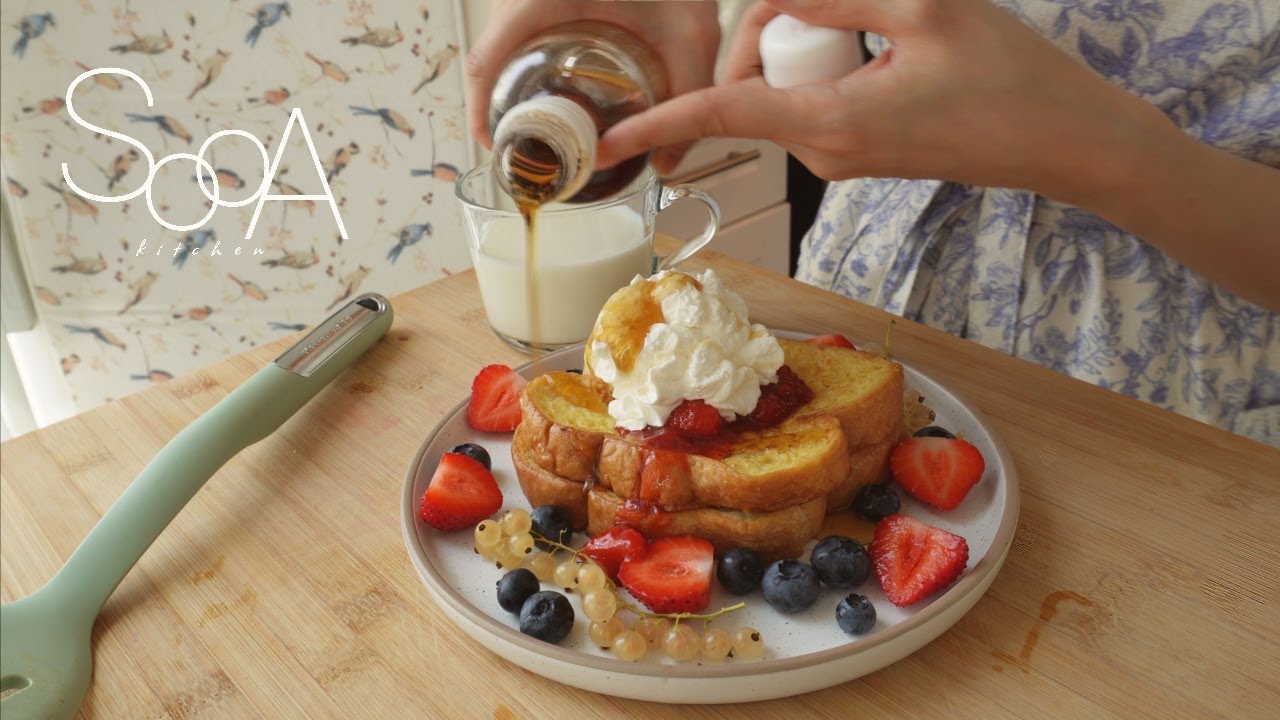 Homebody Life Making French Toast and Pesto & Korean Desserts Tea Time | No Talking Cooking Vlog
