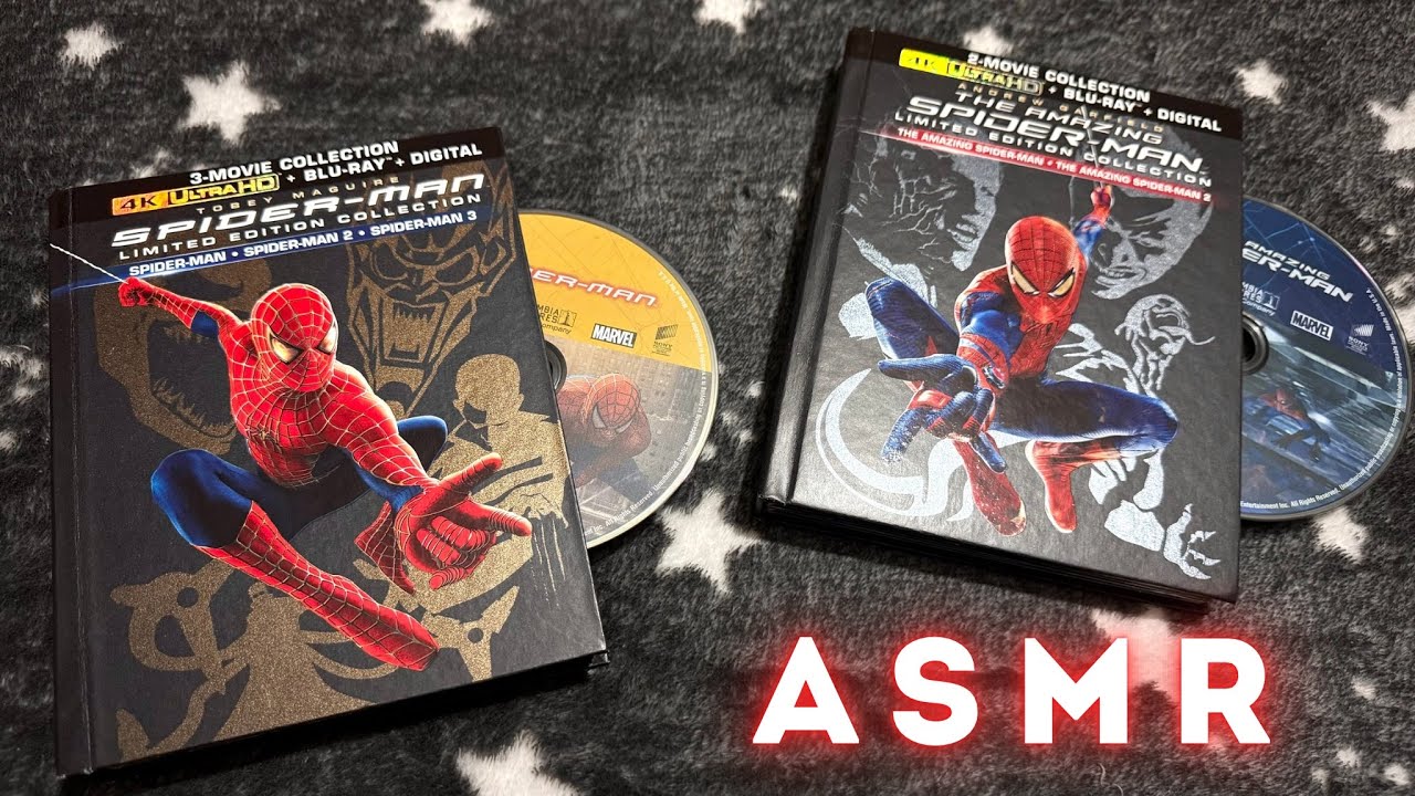 Unboxing de las PELICULAS de SPIDERMAN en 4K (ASMR)🕷️💿