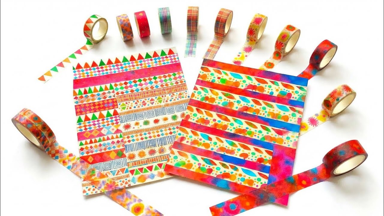 Mesmerizing Washi Tape Art – Aesthetic Patterns & Creative Long Craft