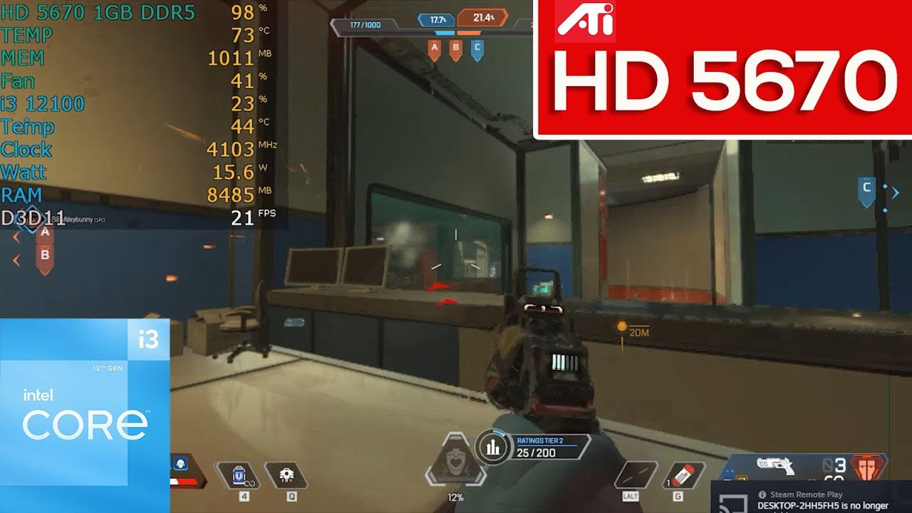 Radeon HD 5670 1GB DDR5 Apex legends
