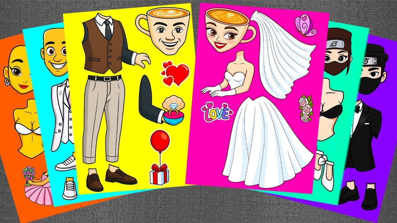 [paper diy]💕BRAINROT Romantic Wedding 🎉✨ Tung Tung Tung Sahur x Ballerina Cappuccina Stickers Book