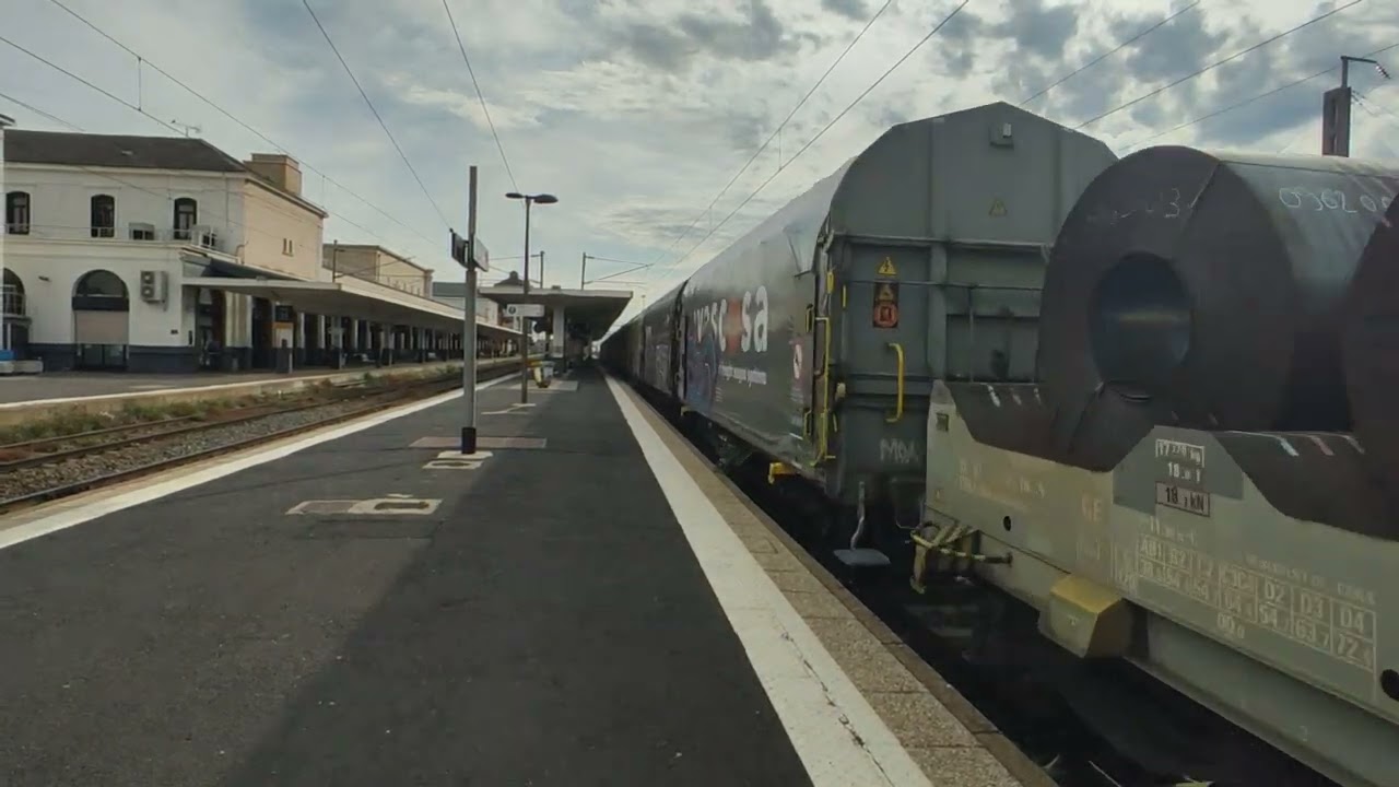 Hexafret en gare de Clermont Ferrand bb 75000 um + bobine.