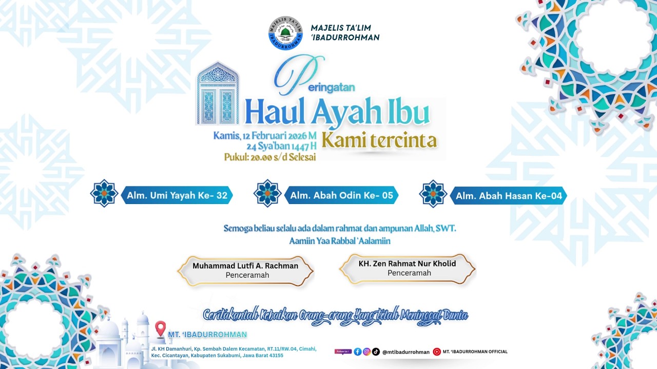 🔴LIVE | Peringatan Haul Ayah Ibu Kami Tercinta, Kamis 12 Februari 2026