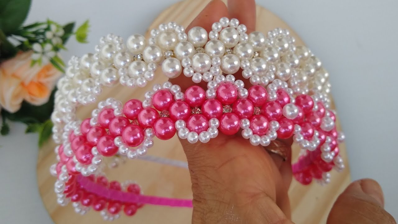 Tiara De Pérolas Renda Francesa Luxuosa❤️ By Tathy Lima