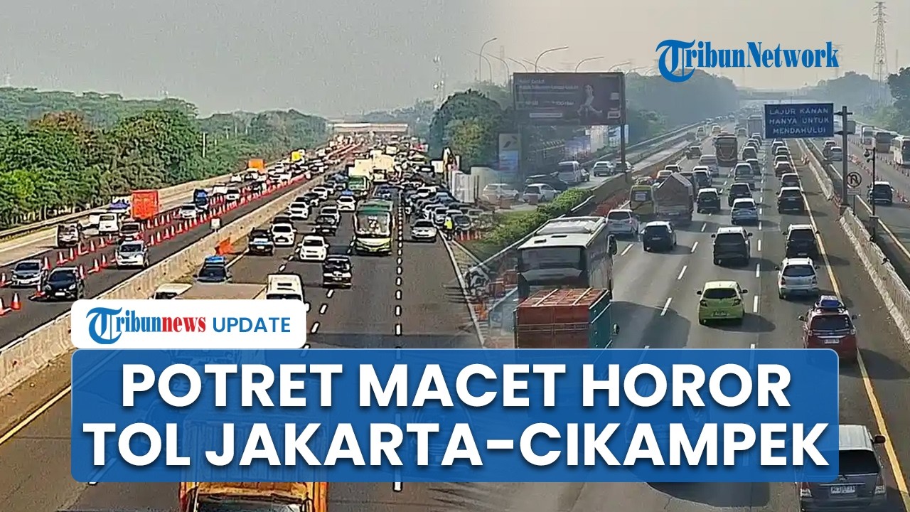 Penampakan Macet Horor di Tol Jakarta-Cikampek saat Puncak Arus Mudik, Polisi Terapkan Contraflow