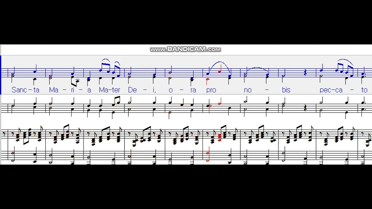 성가합창 Ave Maria Mascagni Soprano.아베마리아 소프라노 파트