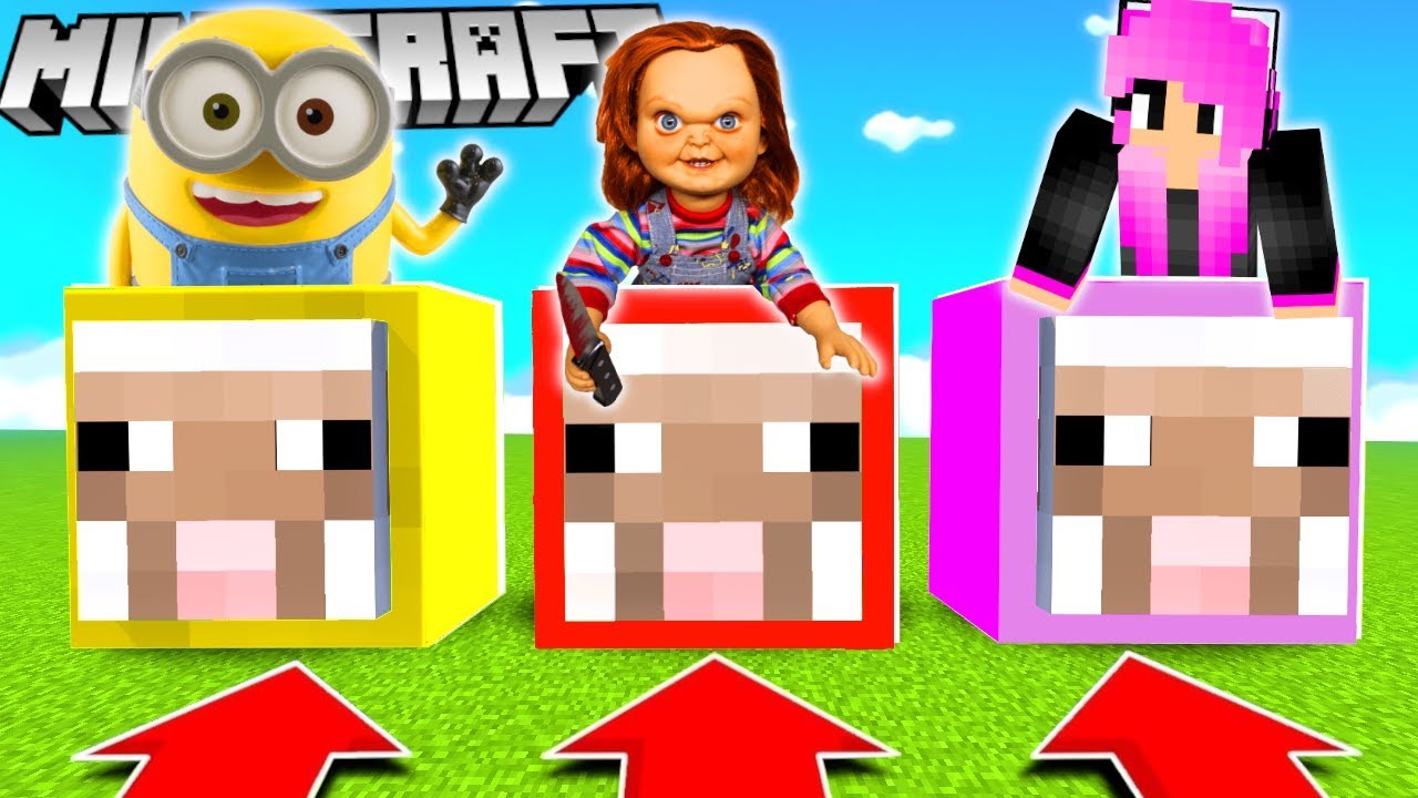 NIE WYBIERZ ZŁEJ GŁOWY OWIECZKI LUCY (MINIONKI, LALECZKA CHUCKY, PSYCHOFANKA) MATRUNER MINECRAFT