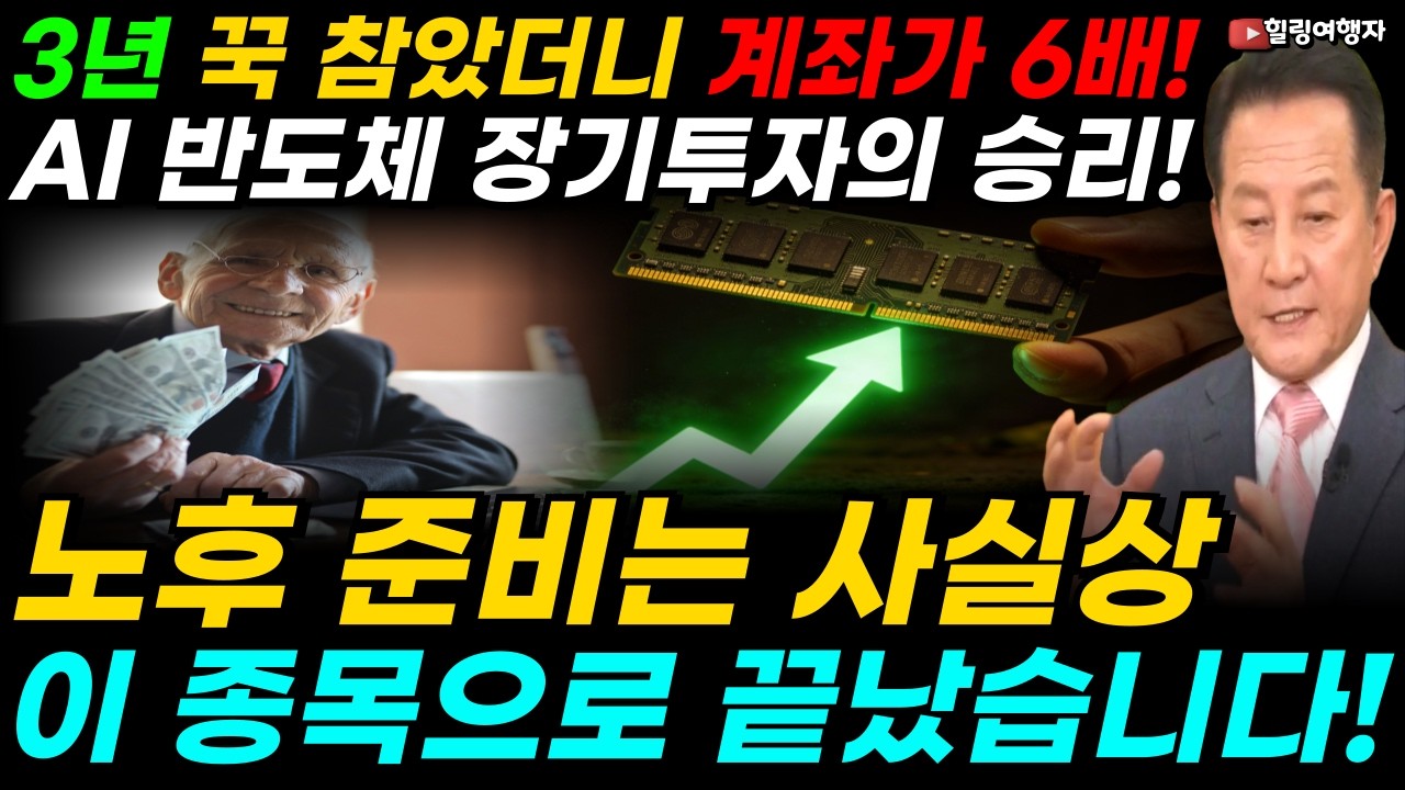 3년 꾹 참았더니 계좌가 6배로! 가슴 설레던 그 종목의 대반전! AI 반도체 장기투자의 승리! 노후 준비는 사실상 이 종목으로 끝났습니다! 삼성전자 SK하이닉스 경축!