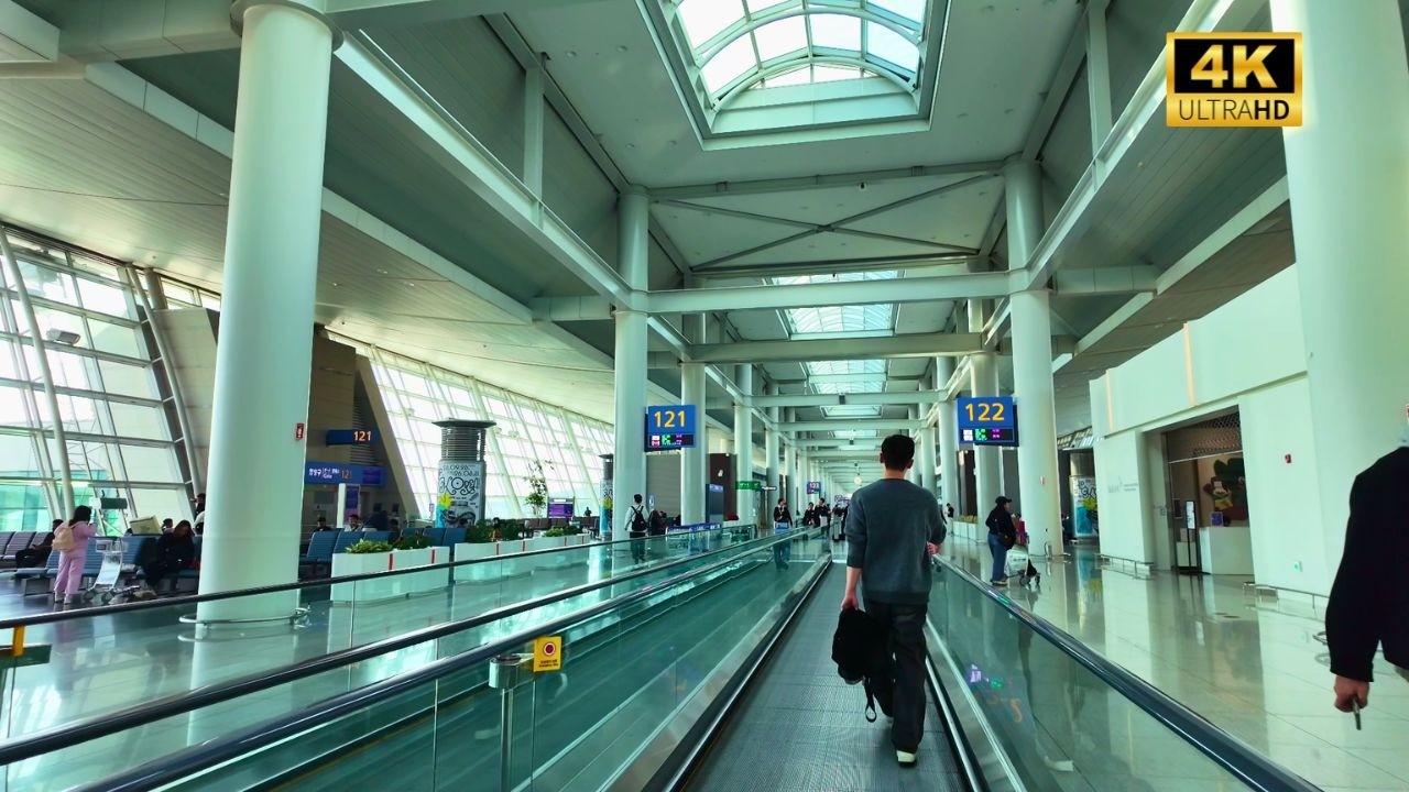 Train Ride + Walkthrough | Incheon Airport Terminal 1 Gates 101–132
