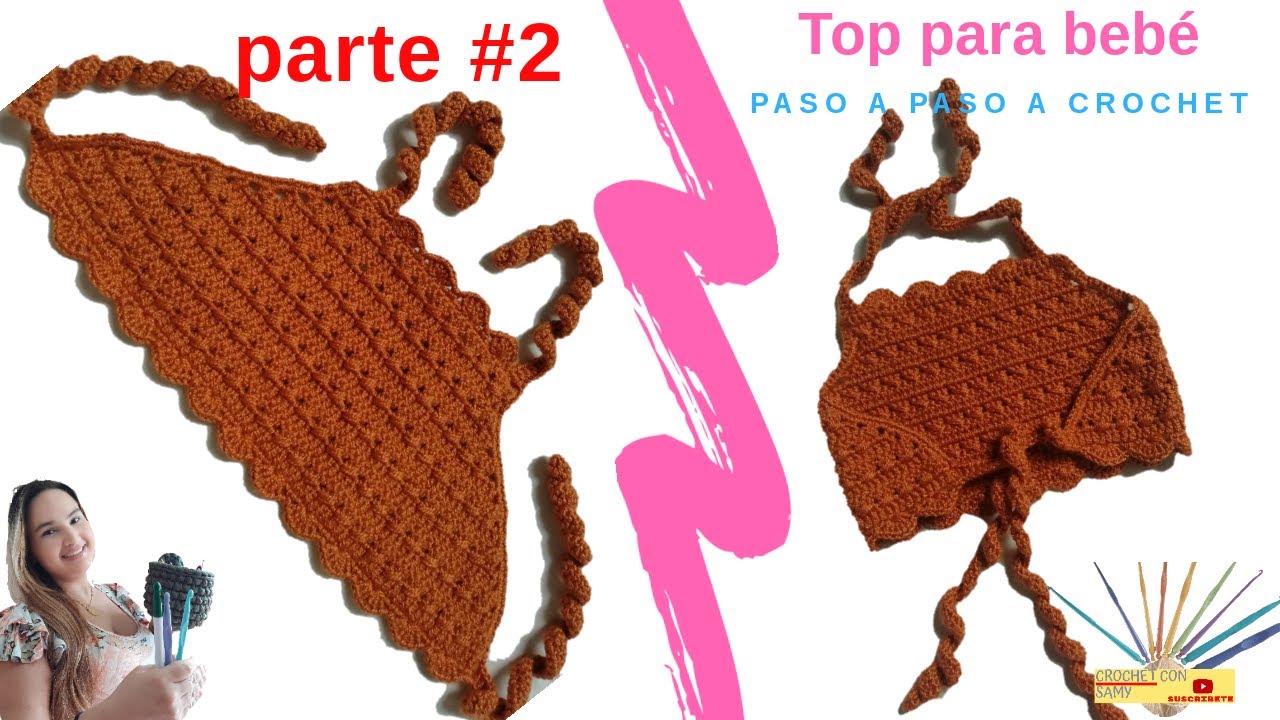 top para niña crochet parte 2/2 paso a paso